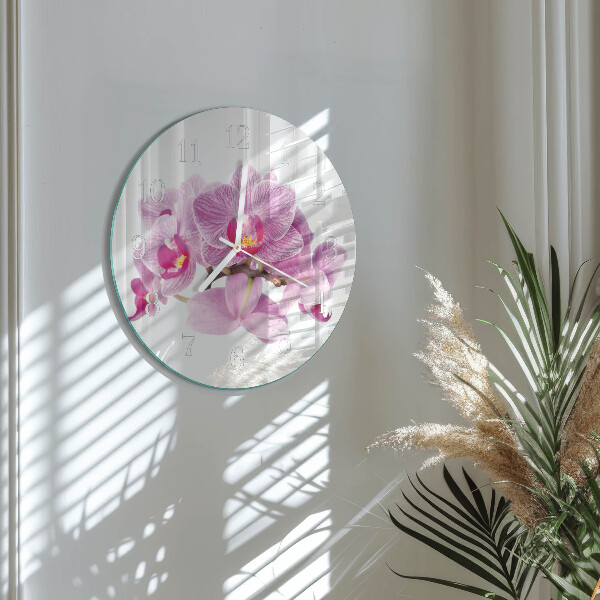 Kerek fali üvegóra Orchideák