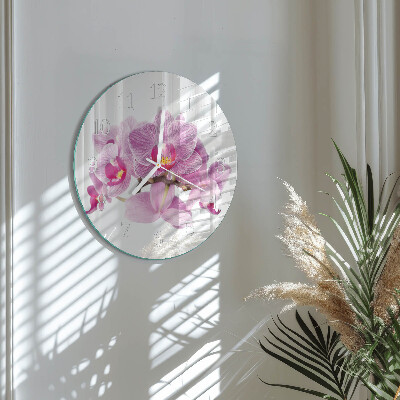 Kerek fali üvegóra Orchideák
