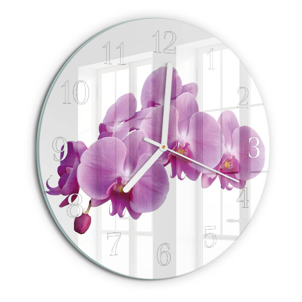 Kerek fali üvegóra Orchidea