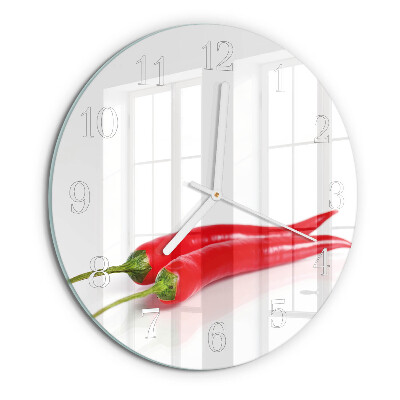 Kerek fali üvegóra Chili paprika