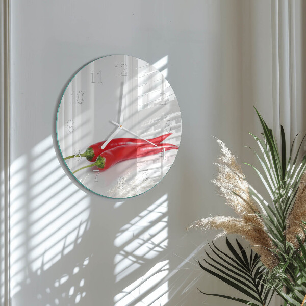 Kerek fali üvegóra Chili paprika