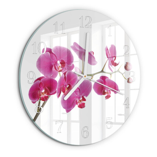 Kerek fali üvegóra Orchidea