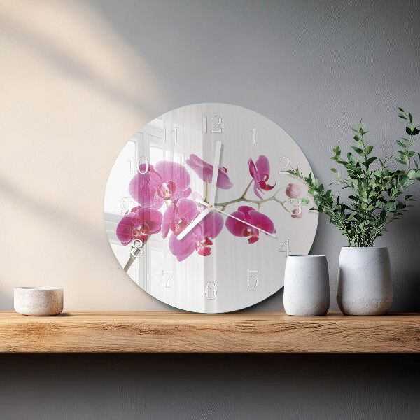 Kerek fali üvegóra Orchidea