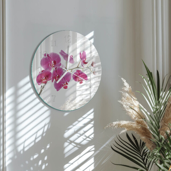 Kerek fali üvegóra Orchidea