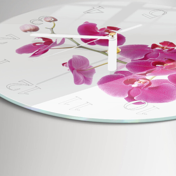 Kerek fali üvegóra Orchidea