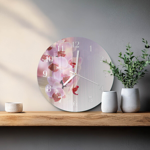 Kerek fali üvegóra Orchidea
