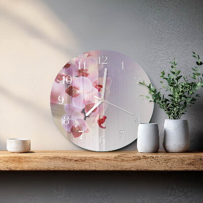 Kerek fali üvegóra Orchidea