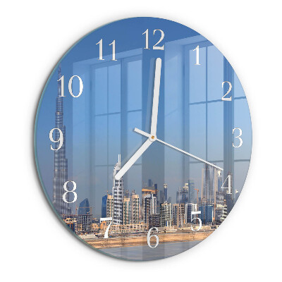 Kerek fali üvegóra Dubai Horizon
