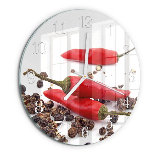 Kerek fali üvegóra Chili paprika