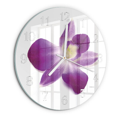 Kerek fali üvegóra Orchidea virág