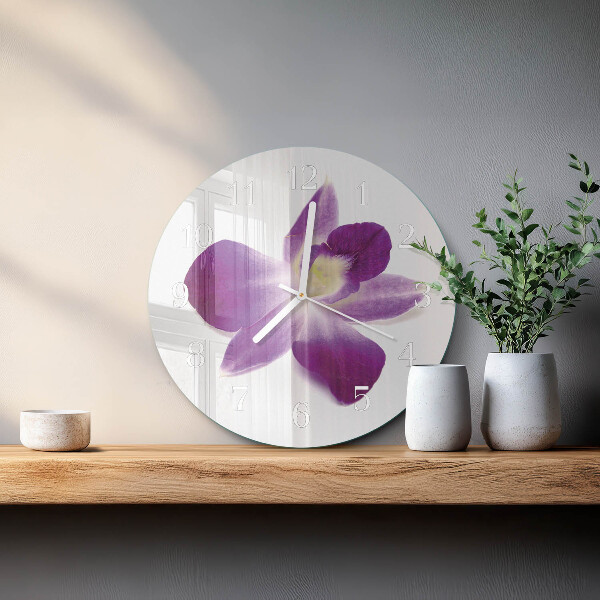 Kerek fali üvegóra Orchidea virág