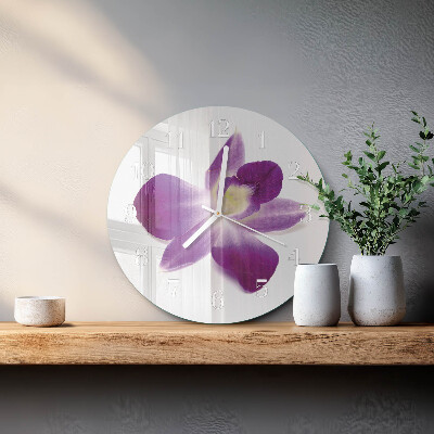 Kerek fali üvegóra Orchidea virág