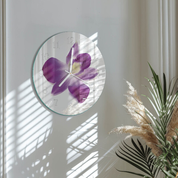 Kerek fali üvegóra Orchidea virág