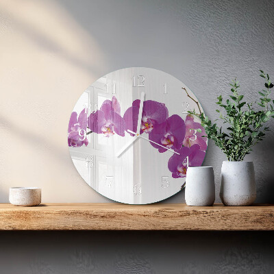Kerek fali üvegóra Orchidea
