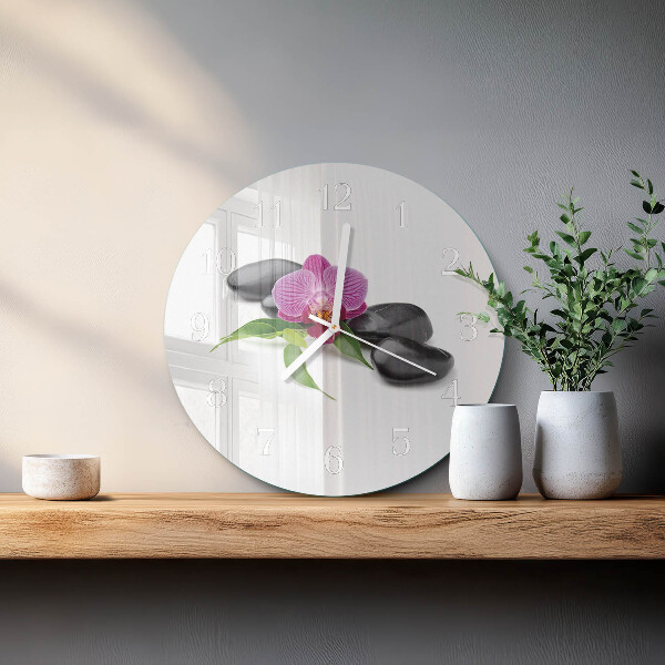 Kerek fali üvegóra Orchidea
