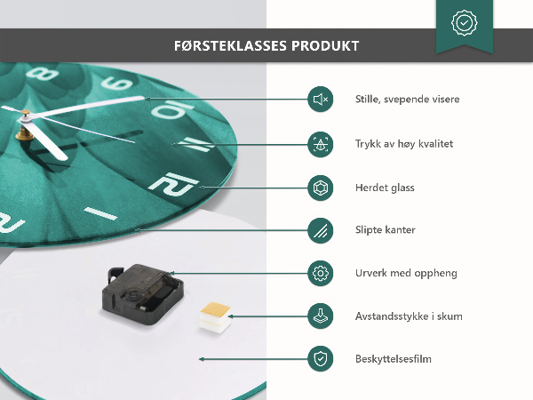 Kerek fali üvegóra Horizont