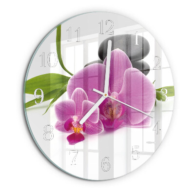 Kerek fali üvegóra Orchidea