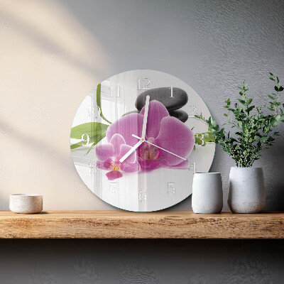 Kerek fali üvegóra Orchidea