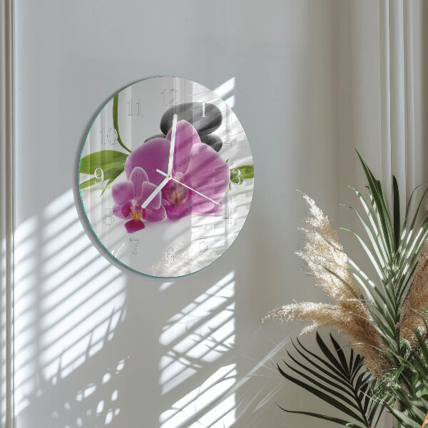 Kerek fali üvegóra Orchidea