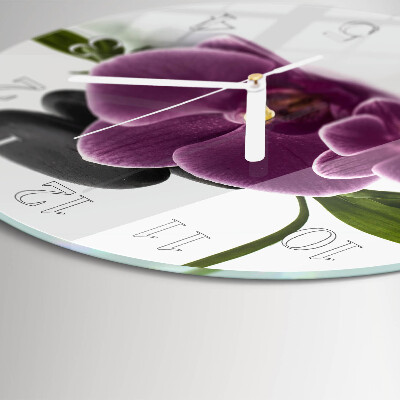 Kerek fali üvegóra Orchidea