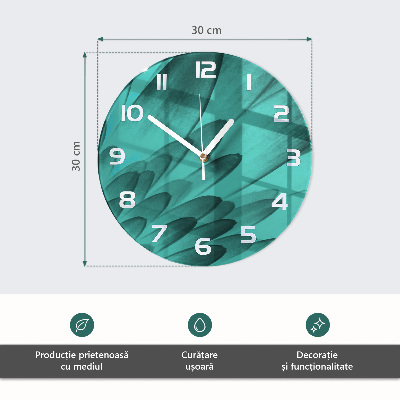 Kerek fali üvegóra Absztrakt vonalak