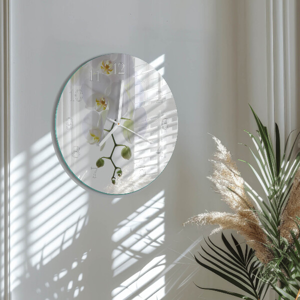 Kerek fali üvegóra Orchidea