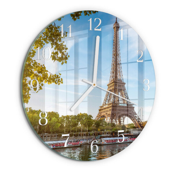 Kerek fali üvegóra Eiffel-torony Párizs