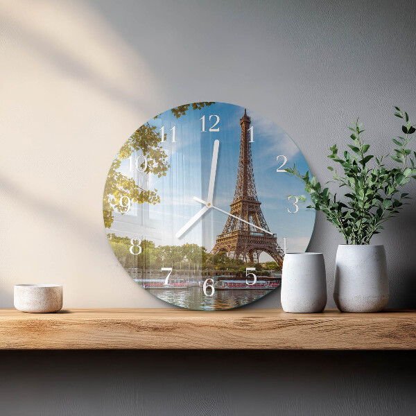 Kerek fali üvegóra Eiffel-torony Párizs