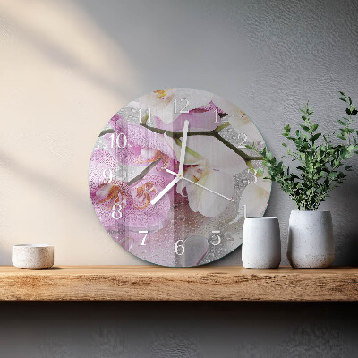 Kerek fali üvegóra Orchidea