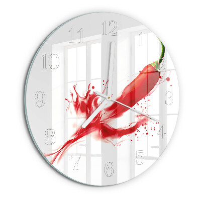 Kerek fali üvegóra Chili paprika