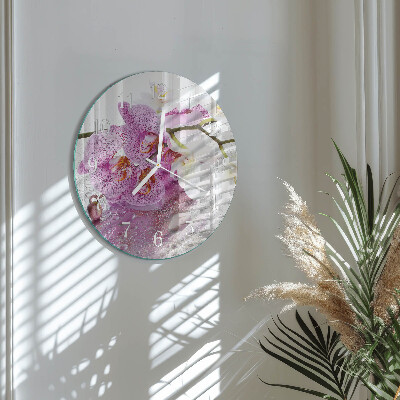 Kerek fali üvegóra Orchidea