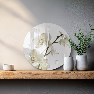 Kerek fali üvegóra Orchidea