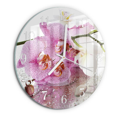 Kerek fali üvegóra Orchidea