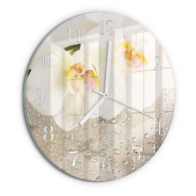 Kerek fali üvegóra Orchidea