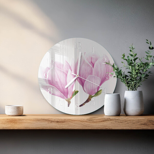 Kerek fali üvegóra Magnólia
