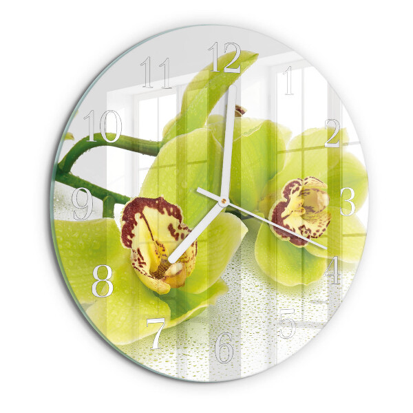 Kerek fali üvegóra Orchidea