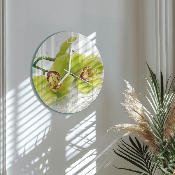 Kerek fali üvegóra Orchidea