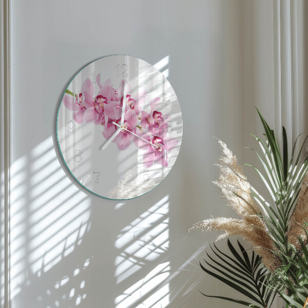 Kerek fali üvegóra Orchidea
