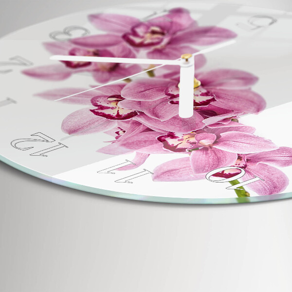 Kerek fali üvegóra Orchidea
