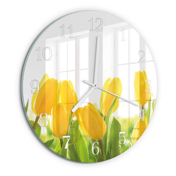 Kerek fali üvegóra Tulipánok