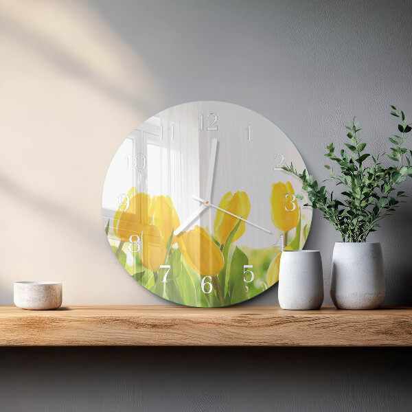 Kerek fali üvegóra Tulipánok