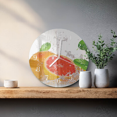 Kerek fali üvegóra Grapefruit