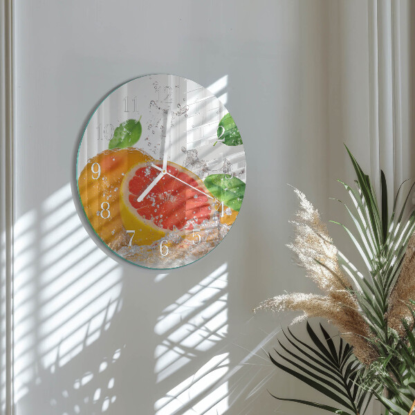 Kerek fali üvegóra Grapefruit