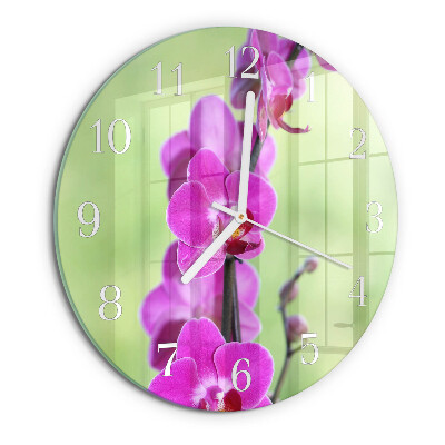 Kerek fali üvegóra Orchidea