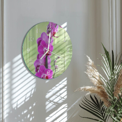 Kerek fali üvegóra Orchidea