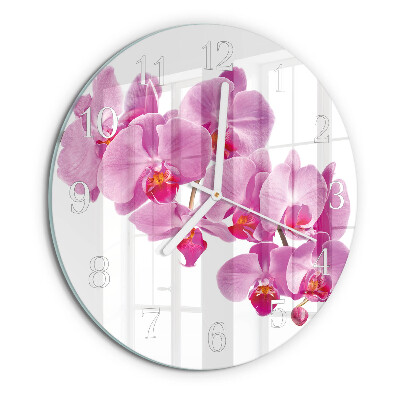 Kerek fali üvegóra Orchidea