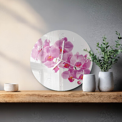 Kerek fali üvegóra Orchidea