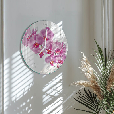 Kerek fali üvegóra Orchidea
