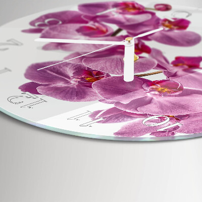 Kerek fali üvegóra Orchidea