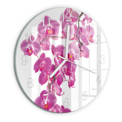 Kerek fali üvegóra Orchidea